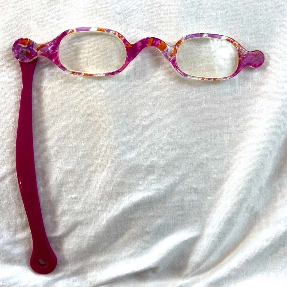 Opera Reading Glasses Collapsible Vintage‎ one arm butterfly or bat wing style
